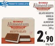Offerta per Conad - Gelato Biscotto Vaniglia Alimentum a 2,9€ in Conad