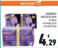 Offerta per Lines - Assorbenti Seta Ultra a 4,29€ in Conad