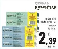 Offerta per Conad - Dentifricio Essentiae a 2,39€ in Conad