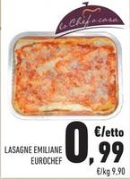 Offerta per Lasagne Emiliane Eurochef a 0,99€ in Margherita Conad