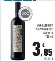 Offerta per Grigolli - Vino Cabernet Sauvignon DOC a 3,85€ in Margherita Conad