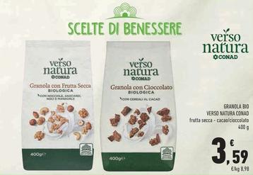 Offerta per Conad - Granola Bio Verso Natura a 3,59€ in Conad Superstore