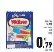 Offerta per Wuber - Wurstel a 0,79€ in Conad Superstore