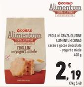 Offerta per Conad - Frollini Senza Glutine Alimentum a 2,19€ in Conad Superstore