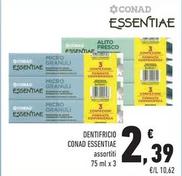 Offerta per Conad - Dentifricio Essentiae a 2,39€ in Conad Superstore