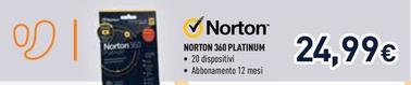 Offerta per Norton - 360 Platinum a 24,99€ in Unieuro
