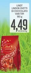 Offerta per Lindt - Lindor Ovetti Di Cioccolato a 4,49€ in Supermercati Piccolo