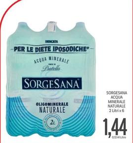 Offerta per Sorgesana - Acqua Minerale Naturale a 1,44€ in Supermercati Piccolo