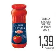 Offerta per Barilla - La Salsa Classica a 1,39€ in Supermercati Piccolo