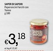 Offerta per Saper Di Sapori - Peperoncini Farciti Con Tonno a 3,18€ in Famila Market
