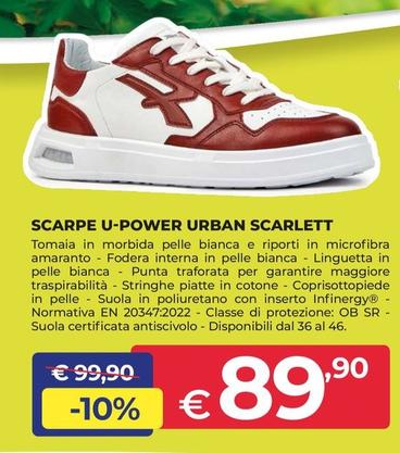 Offerta per Scarpe U-Power Urban Scarlett a 89,9€ in Progress