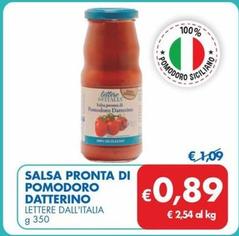 Offerta per Lettere Dall'italia - Salsa Pronta Di Pomodoro Datterino a 0,89€ in MD