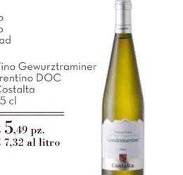 Offerta per Costalta - Vino Gewurztraminer Trentino DOC a 5,49€ in Conad