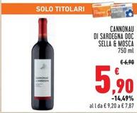 Offerta per Sella & Mosca - Cannonau Di Sardegna DOC a 5,9€ in Conad