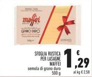 Offerta per Maffei - Sfoglia Rustica Per Lasagne a 1,29€ in Conad