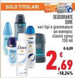 Offerta per Dove - Deodorante a 2,69€ in Conad