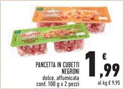 Offerta per Negroni - Pancetta In Cubetti a 1,99€ in Conad City