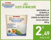Offerta per Conad - Mozzarella Di Bufala Campana DOP Alimentum a 2,49€ in Spazio Conad
