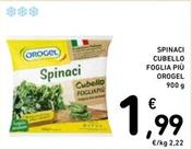Offerta per Orogel - Spinaci Cubello Foglia Più a 1,99€ in Spazio Conad