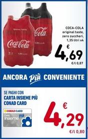 Offerta per Coca Cola - Original Taste, Zero Zuccheri, a 4,69€ in Spazio Conad