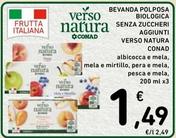 Offerta per Conad - Bevanda Polposa Biologica Senza Zuccheri Aggiunti Verso Natura a 1,49€ in Spazio Conad