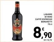 Offerta per Borghetti - Liquore Di Vero Caffè Espresso a 8,9€ in Spazio Conad