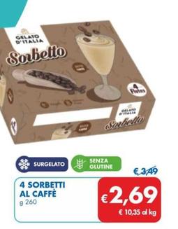 Offerta per Gelato D'italia - 4 Sorbetti Al Caffè a 2,69€ in MD