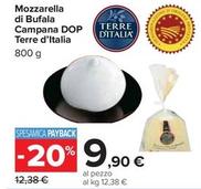 Offerta per Terre D'italia - Mozzarella Di Bufala Campana DOP a 9,9€ in Carrefour Ipermercati