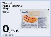 Offerta per Simpl - Wurstel Pollo E Tacchino a 0,35€ in Carrefour Ipermercati