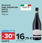 Offerta per Sartori - Amarone Della Valpolicella DOCG a 16,79€ in Carrefour Ipermercati