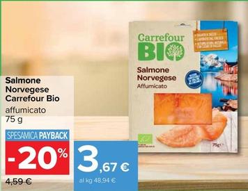 Offerta per Carrefour Bio - Salmone Norvegese a 3,67€ in Carrefour Ipermercati