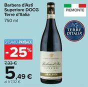Offerta per Terre D'italia - Barbera D'asti Superiore DOCG a 5,49€ in Carrefour Ipermercati