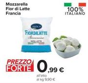 Offerta per Francia - Mozzarella Fior Di Latte a 0,99€ in Carrefour Ipermercati
