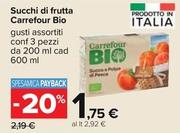 Offerta per Carrefour Bio - Succhi Di Frutta a 1,75€ in Carrefour Ipermercati