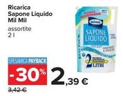 Offerta per Mil Mil - Ricarica Sapone Liquido a 2,39€ in Carrefour Ipermercati