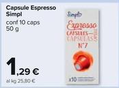 Offerta per Simpl - Capsule Espresso a 1,29€ in Carrefour Ipermercati
