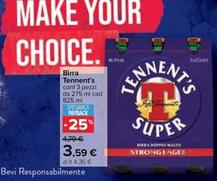 Offerta per Tennent's - Birra a 3,59€ in Carrefour Ipermercati