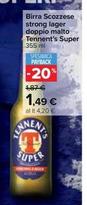 Offerta per Tennent's - Birra Scozzese Strong Lager Doppio Malto Super a 1,49€ in Carrefour Ipermercati