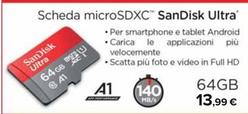 Offerta per Sandisk - Scheda Microsdxc™ Ultra a 13,99€ in Carrefour Ipermercati