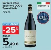 Offerta per Terre D'italia - Barbera D'Asti Superiore DOCG a 5,49€ in Carrefour Ipermercati