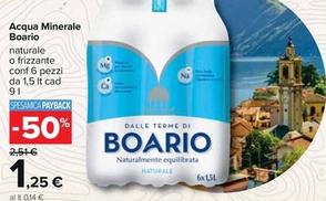 Offerta per Boario - Acqua Minerale a 1,25€ in Carrefour Ipermercati