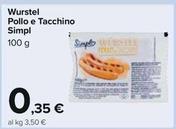 Offerta per Simpl - Wurstel Pollo E Tacchino a 0,35€ in Carrefour Ipermercati