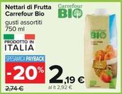 Offerta per Nettari Di Frutta Bio a 2,19€ in Carrefour Ipermercati