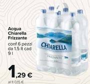 Offerta per Chiarella - Acqua Frizzante a 1,29€ in Carrefour Ipermercati