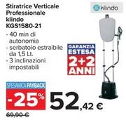 Offerta per Klindo - Stiratrice Verticale Professionale KGS1580-21 a 52,42€ in Carrefour Ipermercati