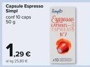 Offerta per Simpl - Capsule Espresso  a 1,29€ in Carrefour Ipermercati
