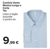 Offerta per Tex - Camicia Uomo Manica Lunga O Corta a 9,99€ in Carrefour Ipermercati