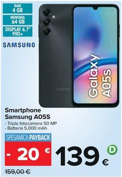 Offerta per Samsung - Smartphone A05S a 139€ in Carrefour Ipermercati