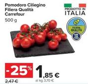 Offerta per Carrefour - Pomodoro Ciliegino Filiera Qualità  a 1,85€ in Carrefour Ipermercati