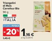 Offerta per Carrefour Bio - Triangolini Di Mais a 1,16€ in Carrefour Ipermercati